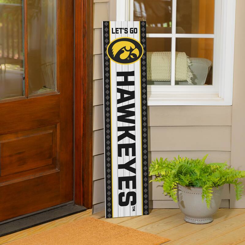 47" Double Sided Seasonal Porch Leaner, University of Iowa - 47" x 11.25"