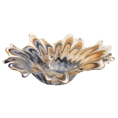 StyleCraft Blast Centerpiece Vase - Amber and Lavagna