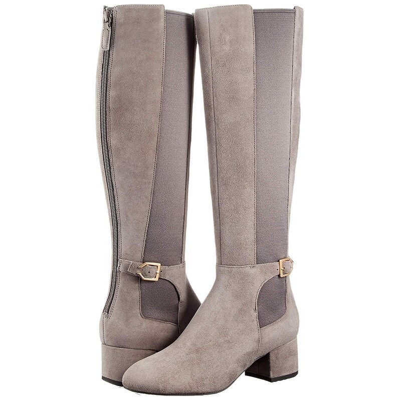 leather and suede riding boots