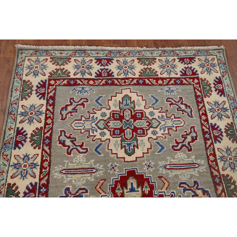 Kazak Accent Rug Handmade Traditional Oriental Wool Carpet - 3'3" x 5'0"