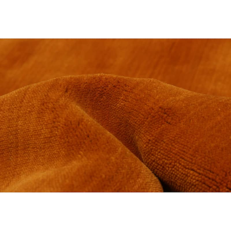 Kashkuli Gabbeh Orange Rug 9'9" x 9'9" - 9'9 x 9'9