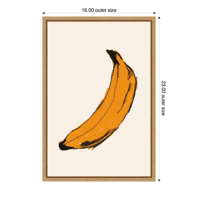 Banana by Studio Jkn (16 x 23 in.), Framed Canvas Wall Art Print