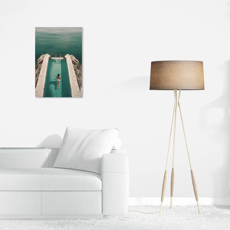 Wynwood Studio Canvas Fashion and Glam Mediterranean Escape Green and Tan Nautical & Coastal Wall Art Canvas Print - 24 x 16