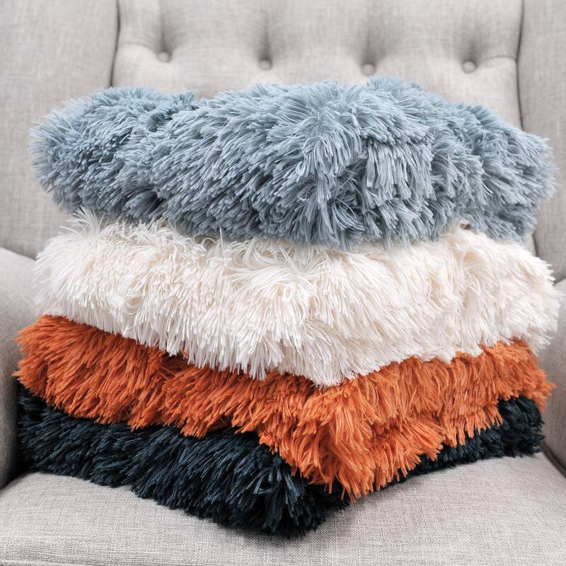 Halsted Shaggy FauxFur 3-piece Throw and Pillow Shell Set