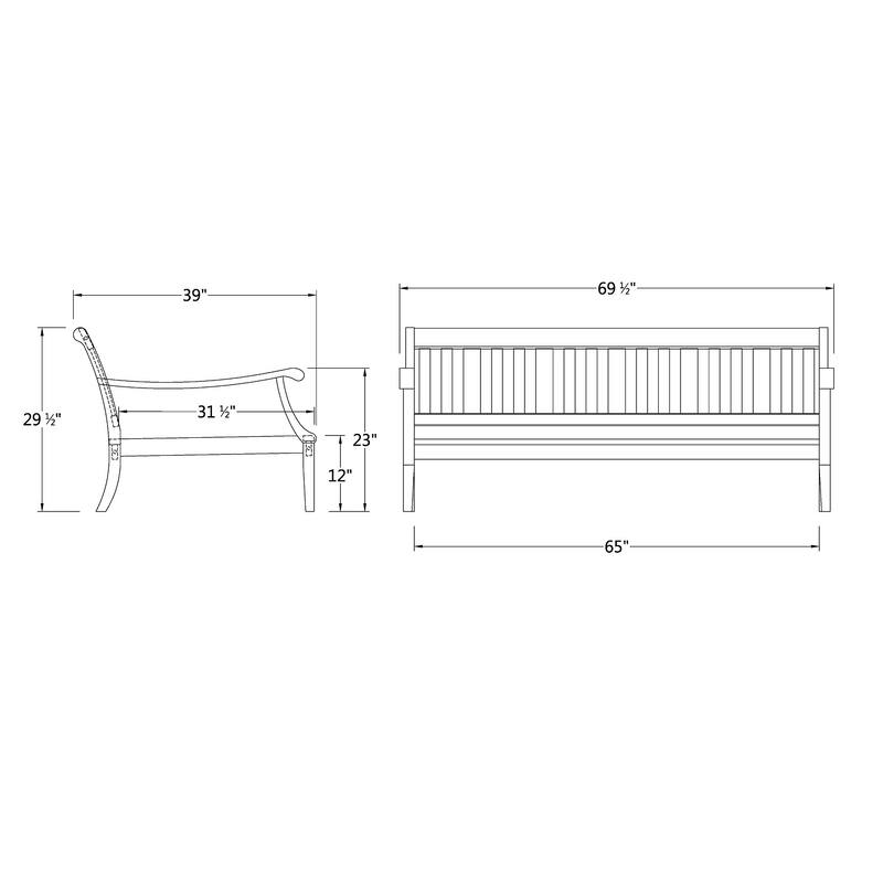 Cambridge Casual Como Solid Wood Outdoor Daybed