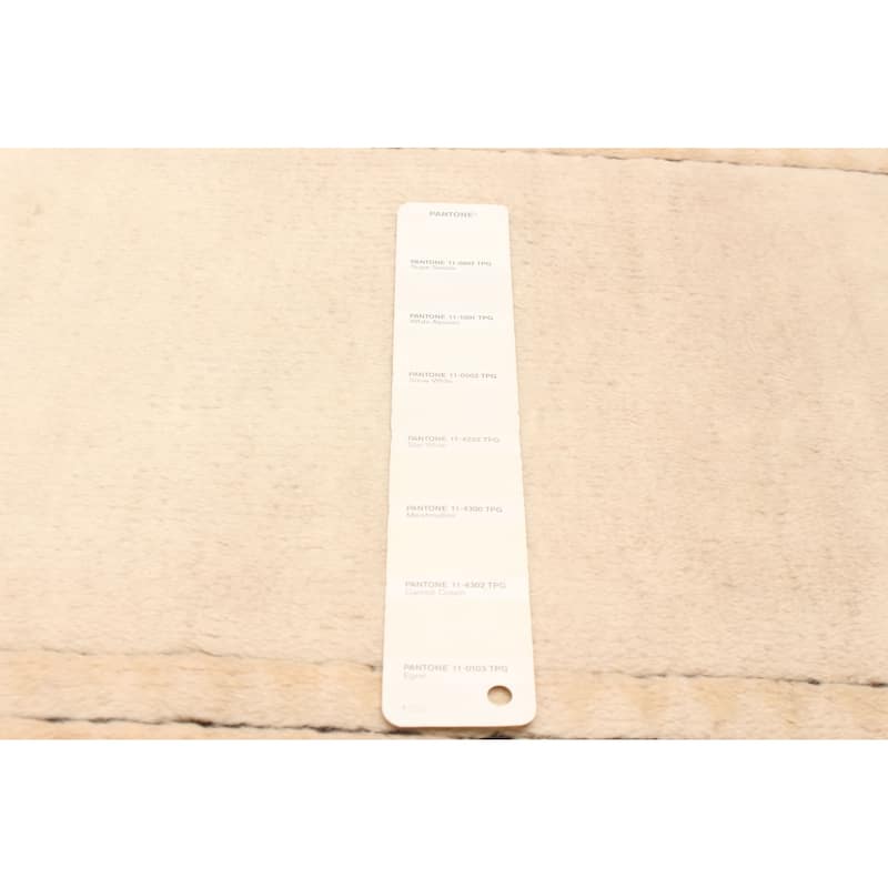 ECARPETGALLERY Hand-knotted Color Transition Ivory Wool Rug - 3'10 x 6'2