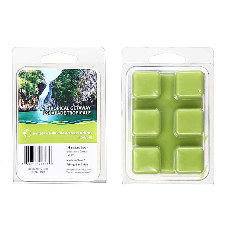 IH Casa Decor 6Pk Scented Wax Melts Tropical Getaway - Set of 4