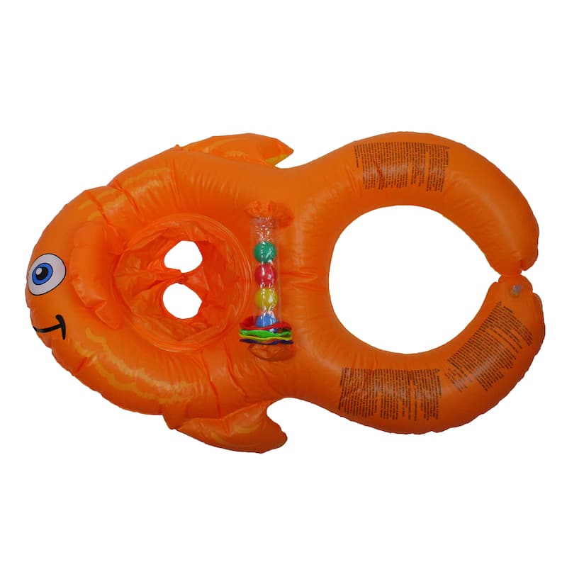 Inflatable Orange Goldfish Baby Seat Pool Float - 39.5 Inch - 39.5"