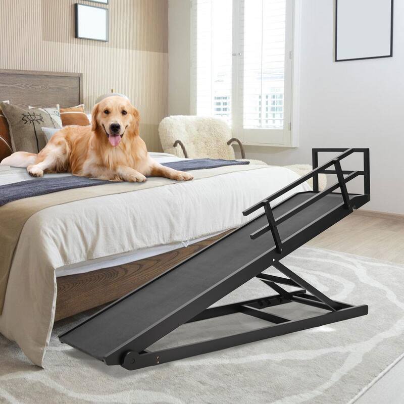 DoCred Pet Ramp, Portable Adjustable Height Folding Dog Ramp