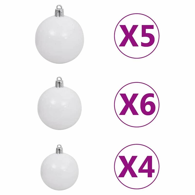 vidaXL Artificial Pre-lit Christmas Tree with Ball Set and Pinecones Xmas Tree