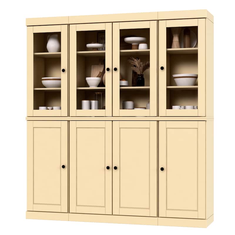 Palace Imports 100% Solid Wood 65" Kitchen China Pantry Cabinet - 65" x 71.5"