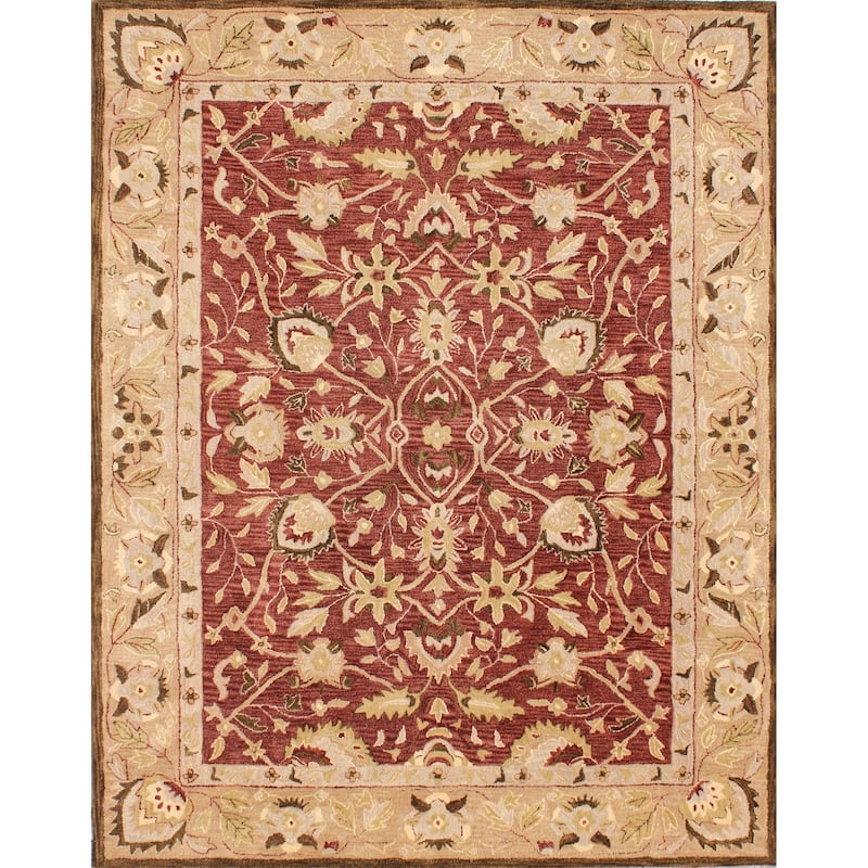 SAFAVIEH Handmade Antiquity Varvara Oriental Wool Rug - 9' x 12' - Red/Beige