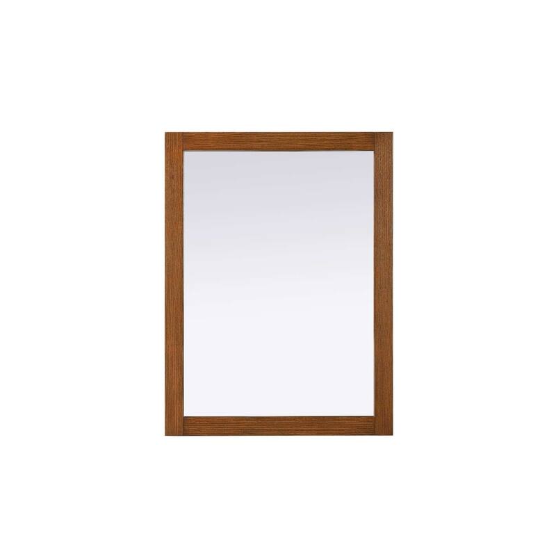 Solene Wooden Rectangle Mirror (24-30 x 36 in.) - Brandy Walnut - 27" x 36"