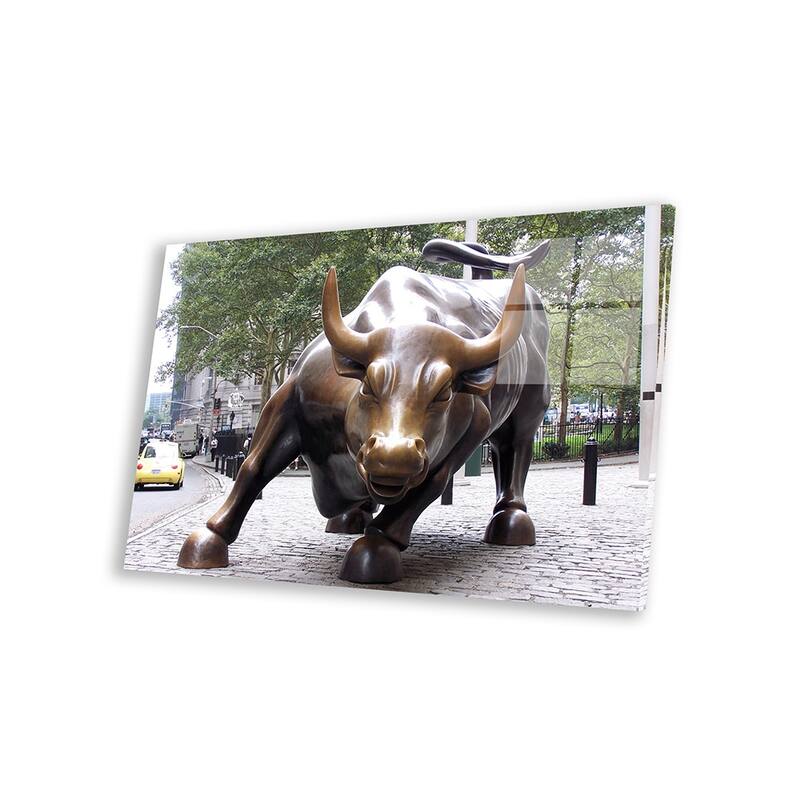 The Wall Street Bull Print On Acrylic Glass by Unknown Artist
