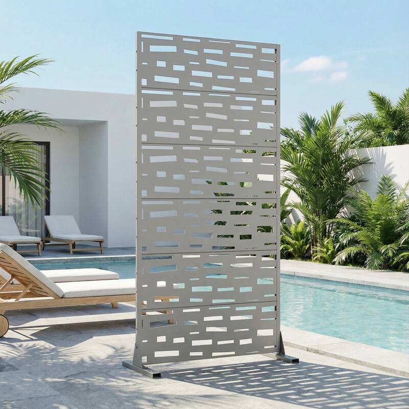 Outdoor Privacy Screen Metal Privacy Screen Panel Free Standing