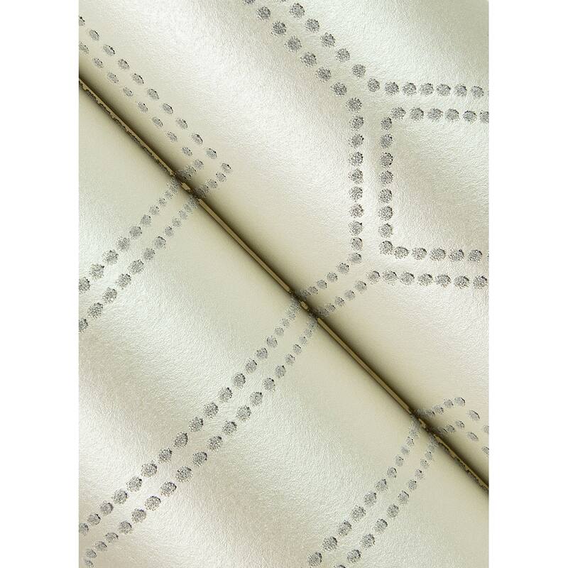 AStreet Prints Voltaire Grey Beaded Geometric Wallpaper Bed Bath