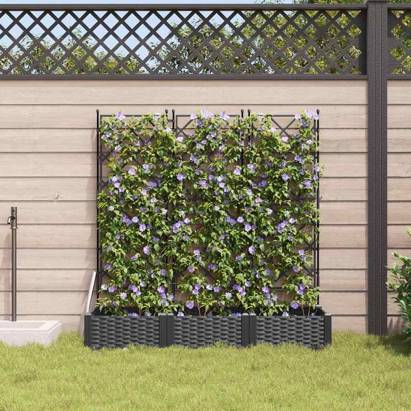 vidaXL Garden Planter with Trellis