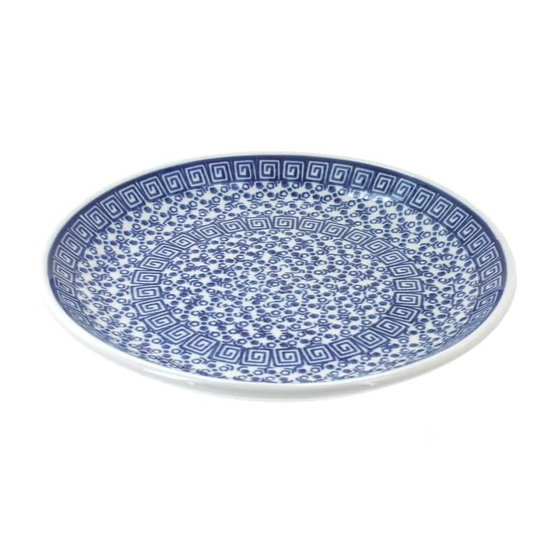 Blue Rose Polish Pottery Ceramika Artystyczna Dessert Plate