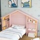 preview thumbnail 3 of 40, Wooden platform bed in house shape