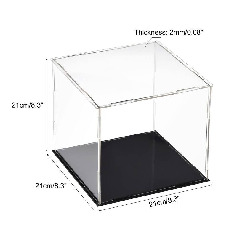 Acrylic Display Case Box Dustproof Showcase Cube Collectibles Show Box - 7.9x7.9x7.9 inch