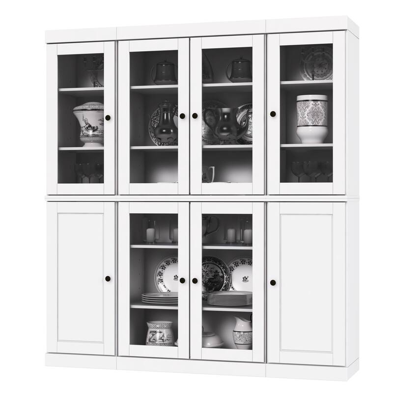 Palace Imports 100% Solid Wood 65" Kitchen China Pantry Cabinet - 65" x 71.5"