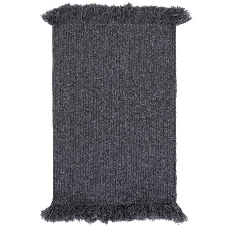 SAFAVIEH Handmade Braided Natasja Washable Indoor/Outdoor Rug - Weather Resistant & Easy Cleaning - Charcoal - 2' x 3'