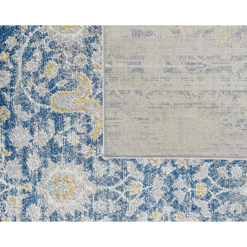 Porch & Den Spirited Mid-Century Distressed Floral Area Rug