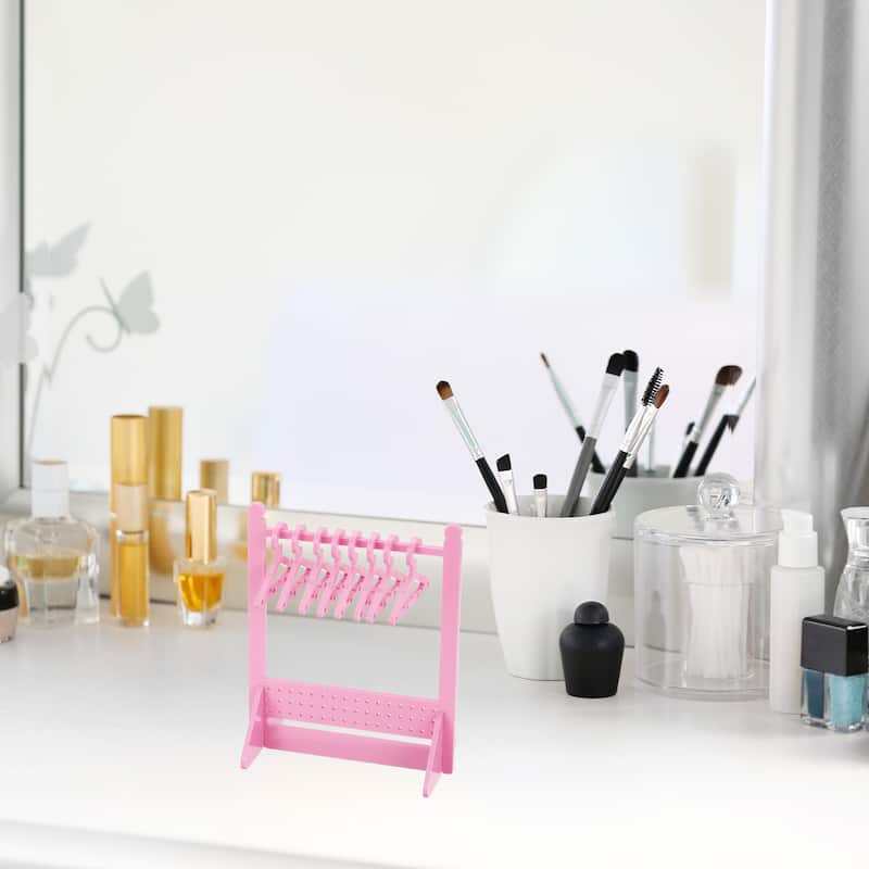 1 Set Earring Holder 8 Coat Hanger, Acrylic Earring Organizer 48 Hole