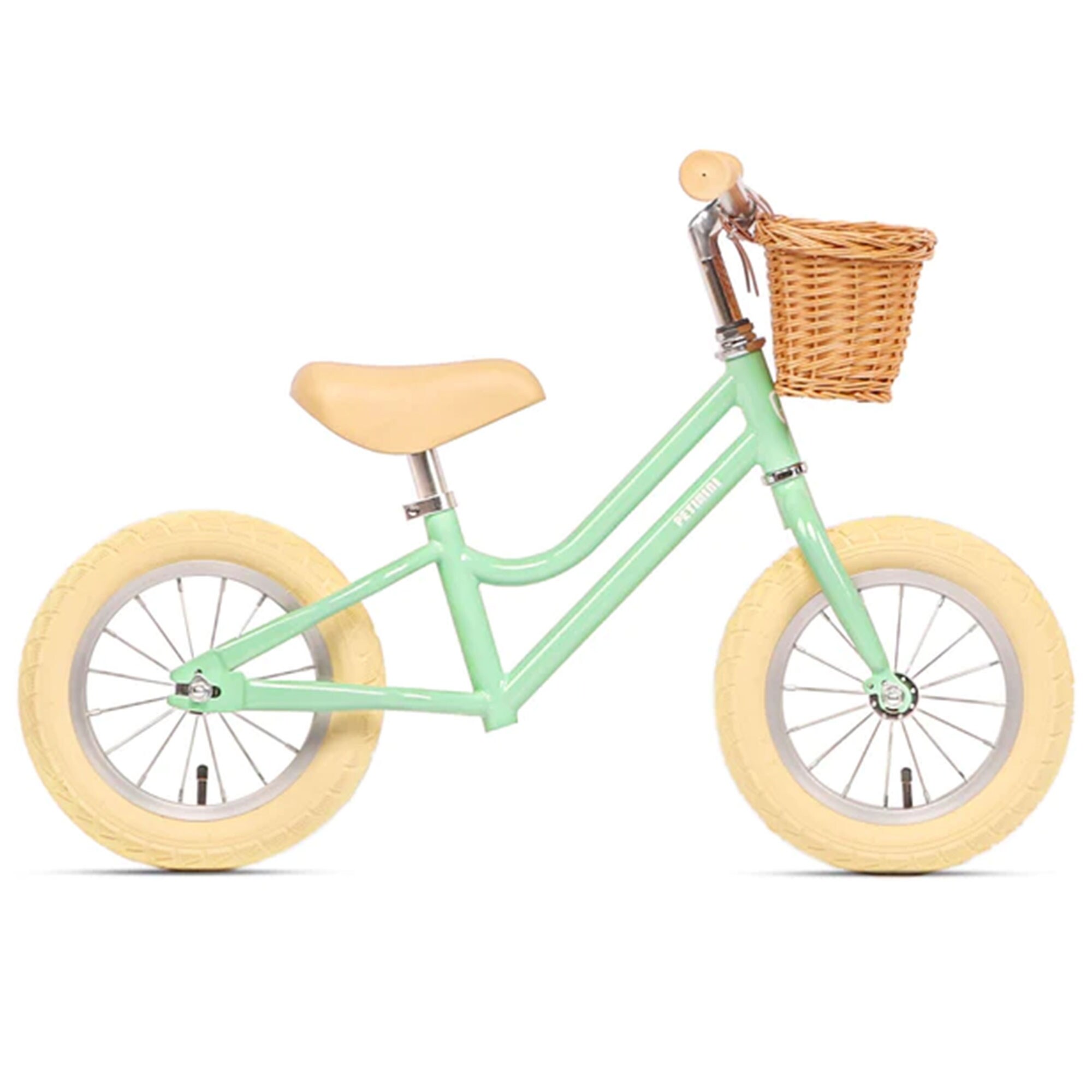 Petimini 12in Kids Beginner Balance Bike w/Basket for 2-6 Year
