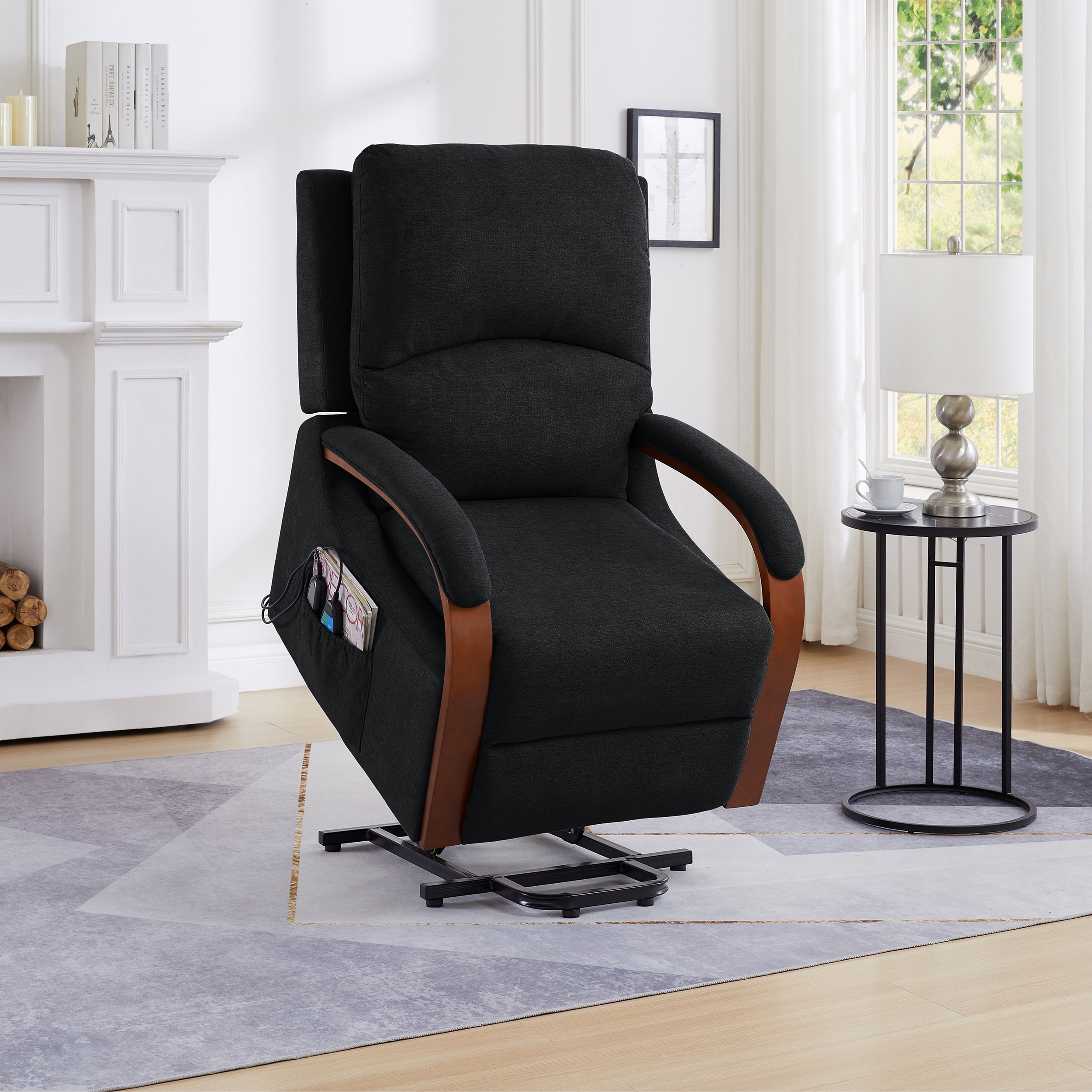 Dark grey 2025 leather recliner chair