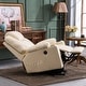 preview thumbnail 38 of 51, MCombo Large Power Lift Recliner Leather Chair with Massage, Heat, Cup Holders,Extended Footrest, Leather 7516 Cream