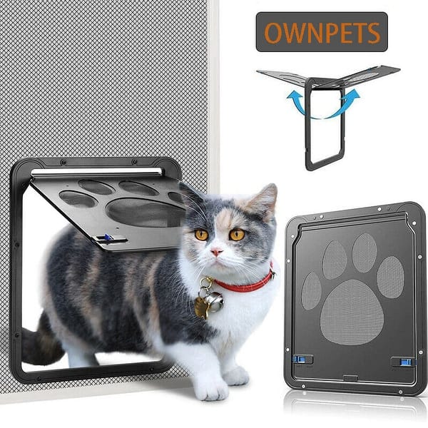OWNPETS Small Pet Screen Doors Flaps Automatic Lockable Dog