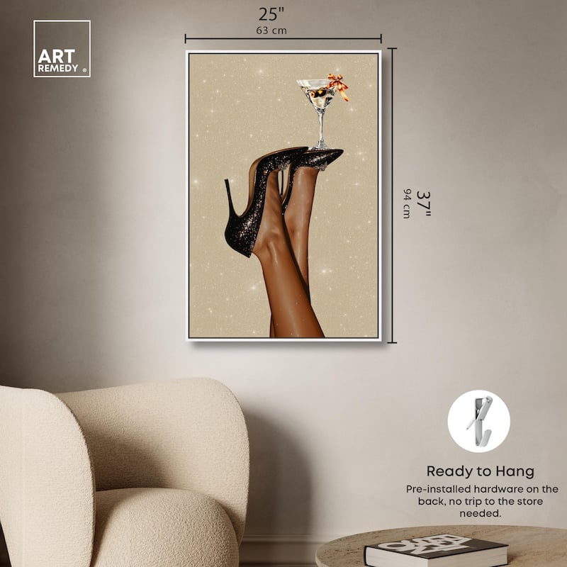 Martini on Display Canvas by Art Remedy