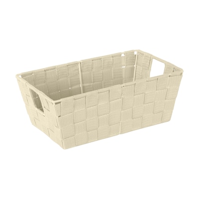 Simplify Small Woven Storage Shelf Bin in Ivory - 6.5"x11.4"x4.50"