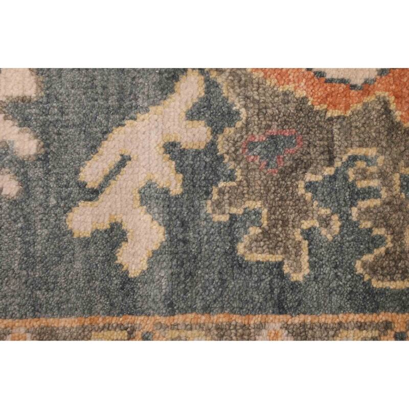 ECARPETGALLERY Hand-knotted Modern Oushak Dark Teal Wool Rug - 7'11 x 9'6