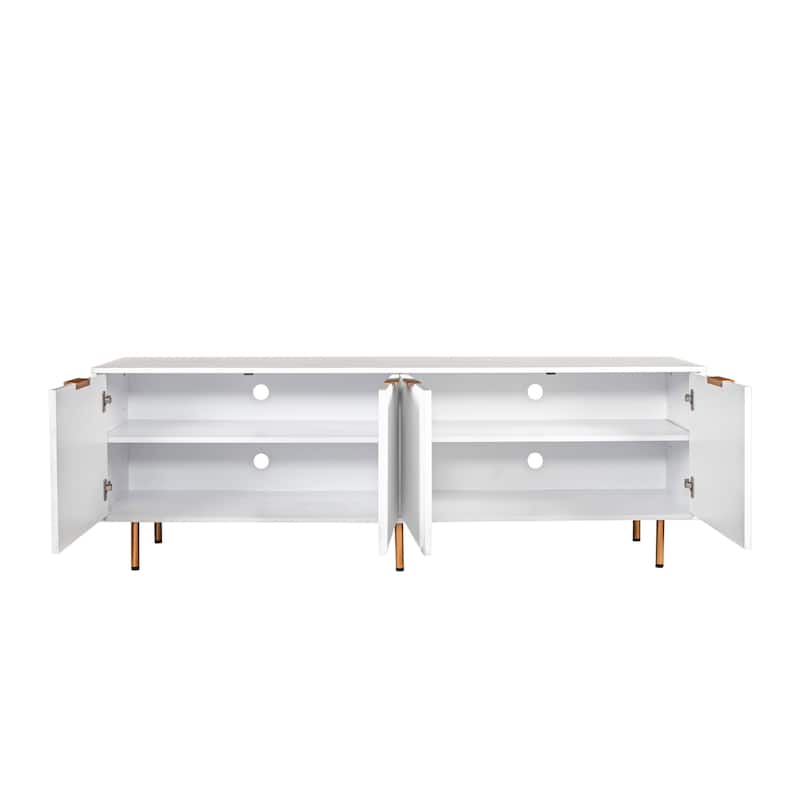 Modern TV Stand for TVs Up to 80" with Large Storage Cabinet