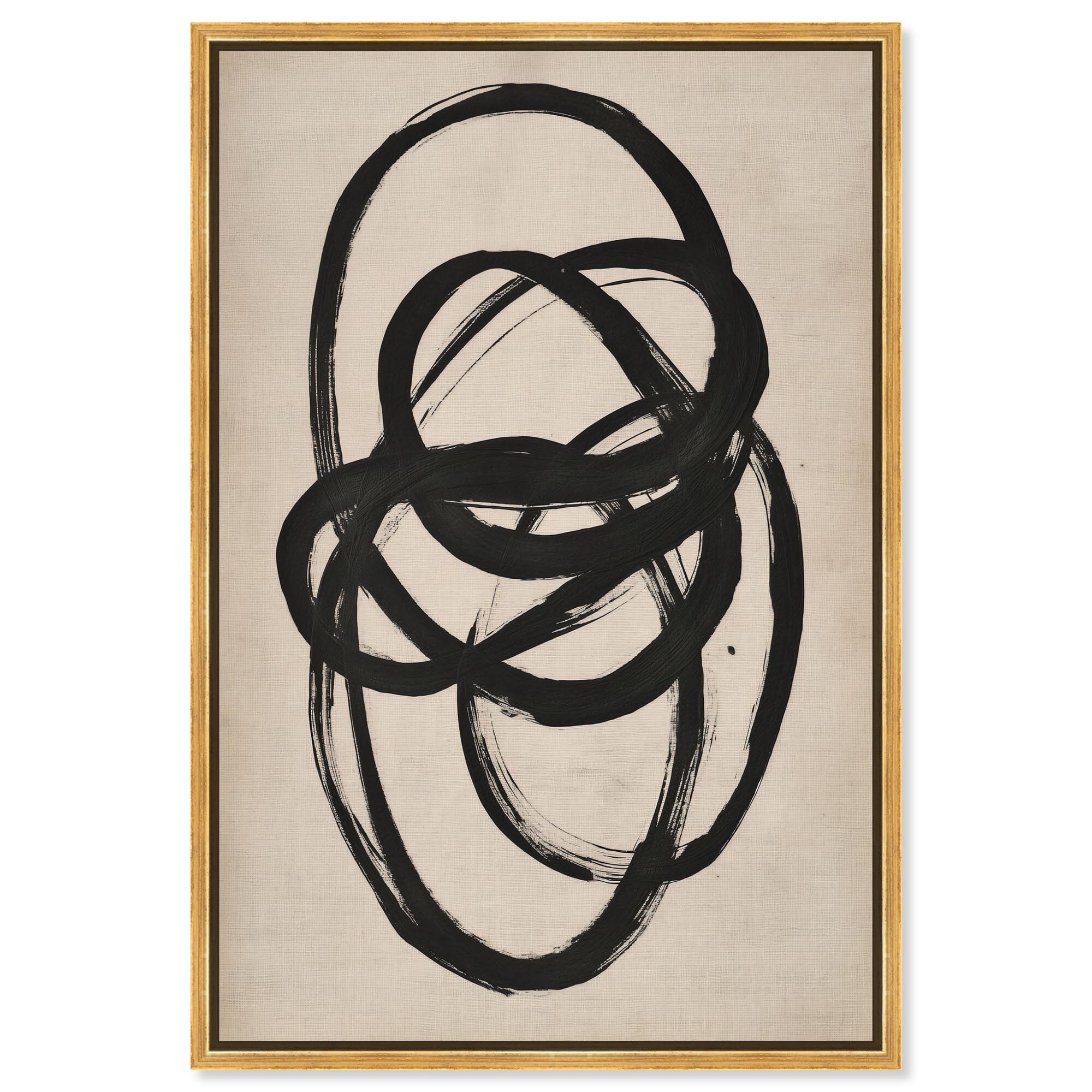 Beige Black I Canvas by Art Remedy