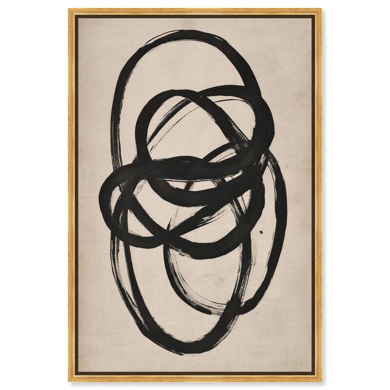 Beige Black I Canvas by Art Remedy - Gold - 24" x 36"