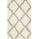 preview thumbnail 53 of 162, SAFAVIEH Dallas Shag Giusy Trellis 1.5-inch Thick Rug 3' x 5' - Ivory/Grey - Rectangle