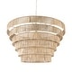 preview thumbnail 1 of 10, Marimba Natural Cane Multi-Tiered 6 Bulb Round Chandelier Brown
