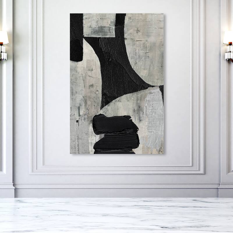 Wynwood Studio Canvas Abstract Living Room Black and Modern & Contemporary Wall Art Canvas Print