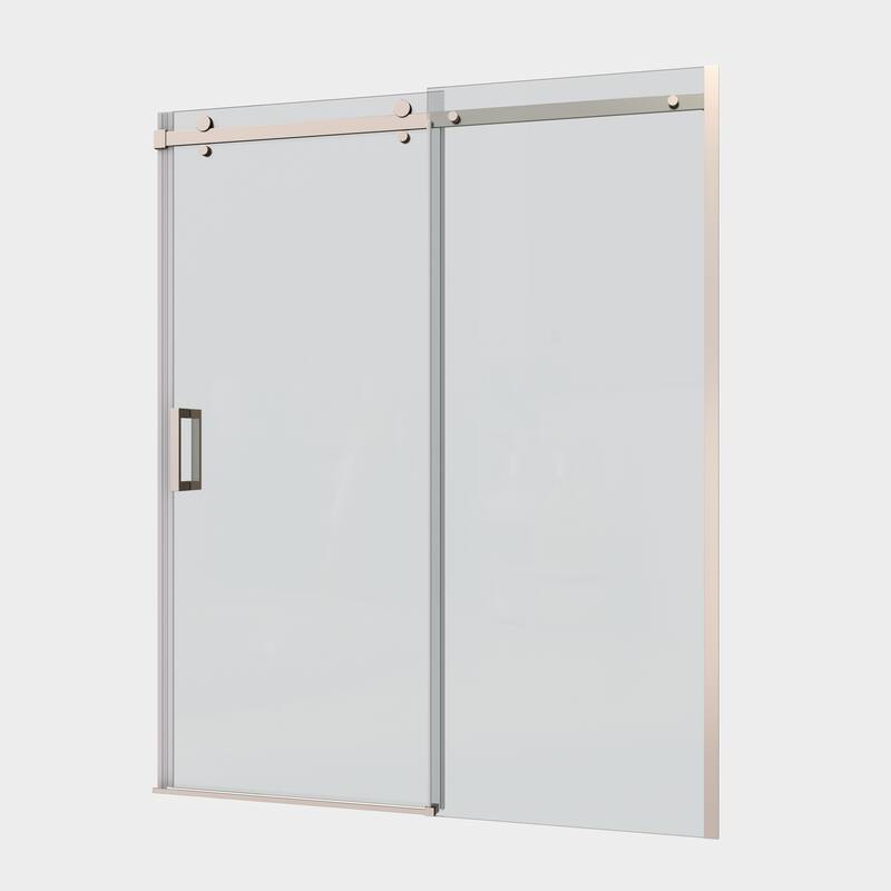 Frameless Single Sliding Shower Door with 304 Stainless Steel Hardware