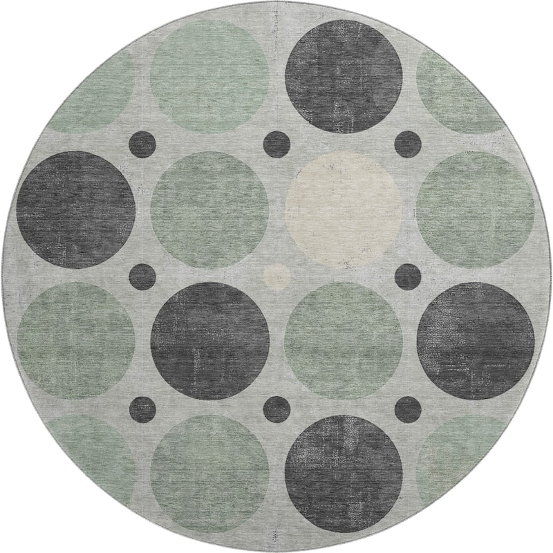 Premium Washable Super Soft Casual Circles Mayfield Rug