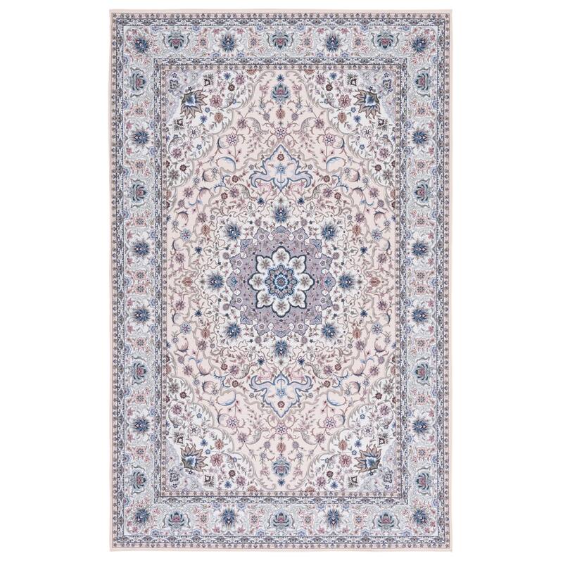 SAFAVIEH Tucson Machine Washable Slip Resistant Koidula Traditional Rug - 5' x 8' - Beige/Green