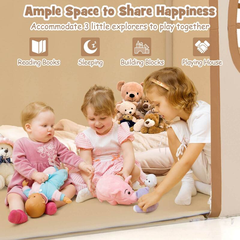 Honeyjoy Kids Play Tent with Padded Mat, Star Lights, Side Storage - See Details