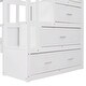 preview thumbnail 7 of 16, Triple Bunk Bed with Stairs and Storage, Full Over Twin & Twin Bunk Bed for 3, Wooden Bunk Bed