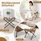 preview thumbnail 8 of 8, Gymax Lazy Sofa Chair Accent Leisure Armchair w/ Folding Footrest &