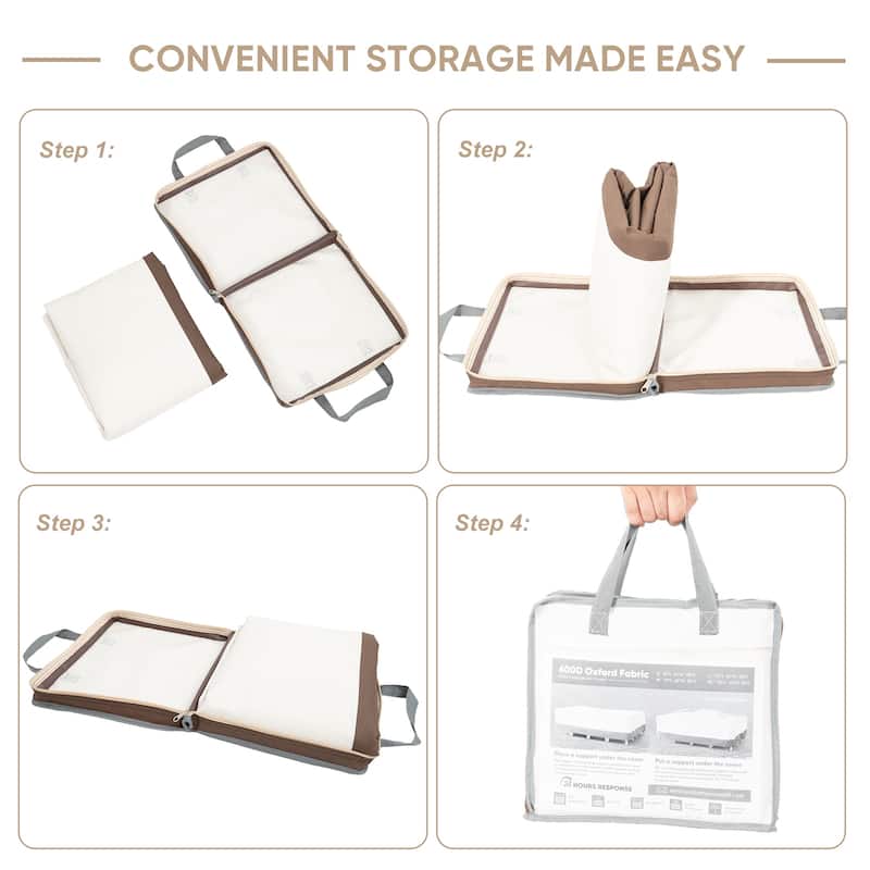 Meyreso Waterproof Heavy Duty Patio Furniture Cover, 600D Oxford, Breathable & Windproof