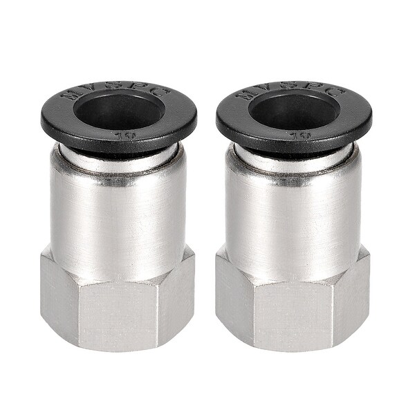 Push to Connect Tube Fitting Adapter 10mm OD x 1/8 NPT Straight Connecter 2pcs