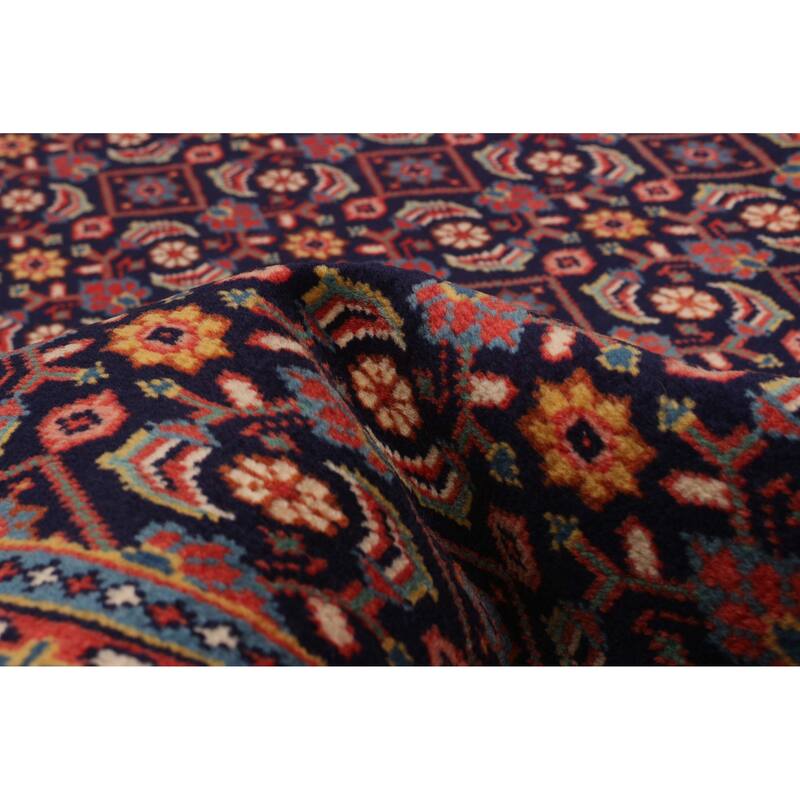ECARPETGALLERY Hand-knotted Andelz Navy Wool Rug - 3'5 x 10'1